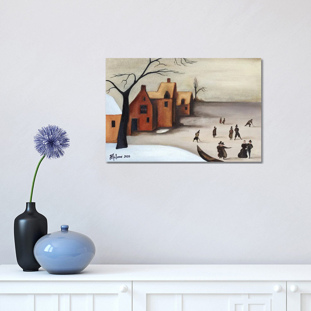On The Frozen Lake by Alexander Trifonov - Wrapped Canvas Painting