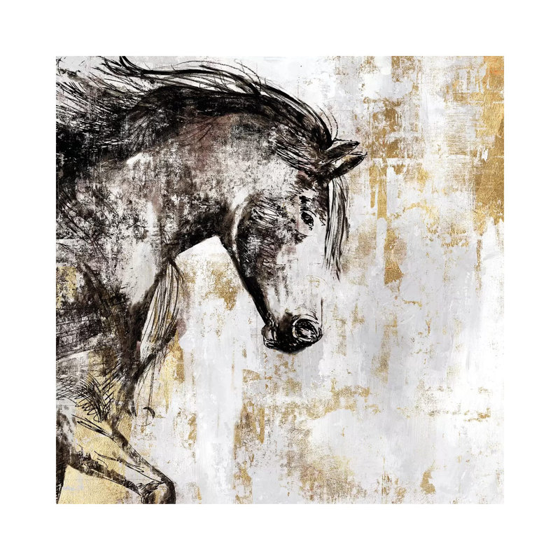 Equestrian Gold III - Wrapped Canvas Print, 30.48 cm H x 30.48 cm W