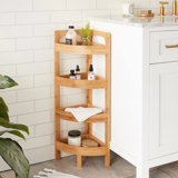 31.5" 4 Tier Bamboo Corner Storage Shelf