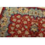 Tapis traditionnel en laine rouge noué à la main 7 pi 1 po x 10 pi Kashan