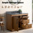 Avignon 42" Single Sink Freestanding Bathroom Vanity with Black Limestone Top-114248465-94008117