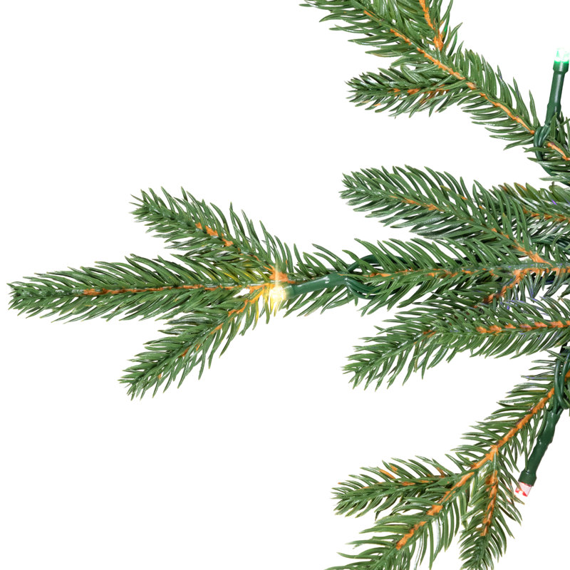 Une vraie touche? Arbre de Noël artificiel pin pré-éclairé Breckenridge IPT - DEL bicolore, 9'