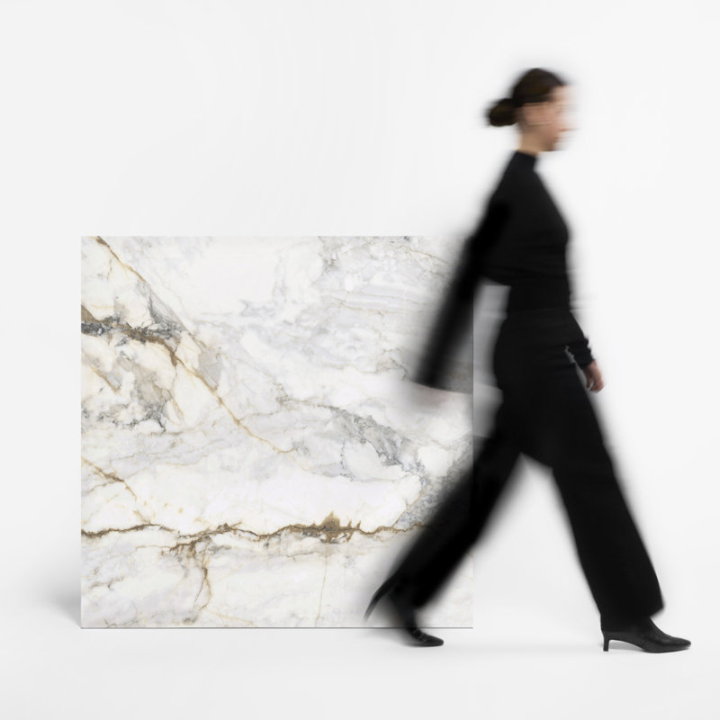 Calacatta Macchia 48x48 Marble Look Matte Porcelai 47.24 in. x 47.24 in. Porcelain Tile
