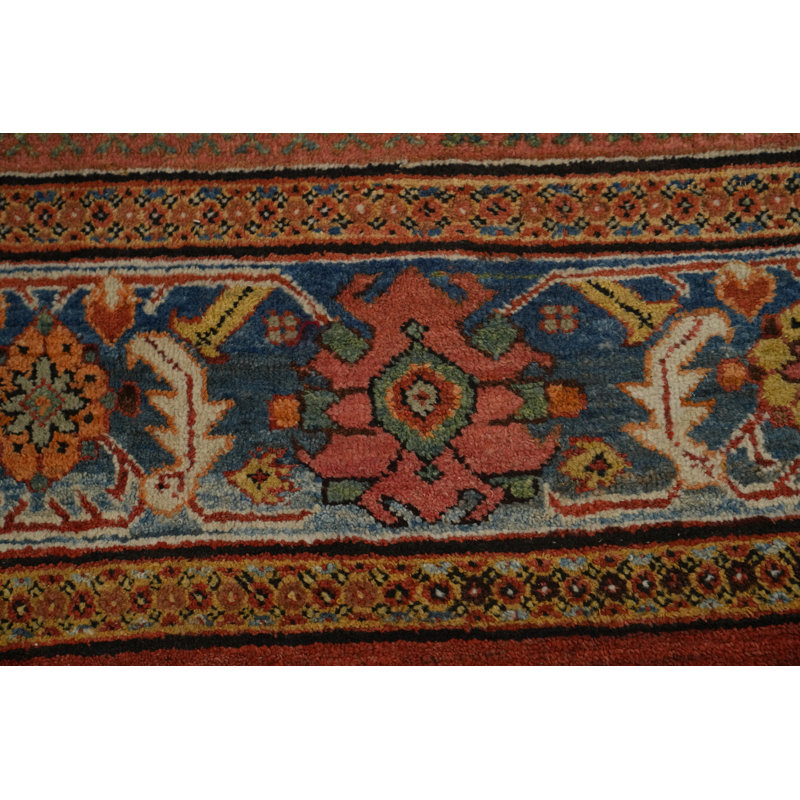 Pre-1900 Vegetable Dye Traditional Large Rug 11x19