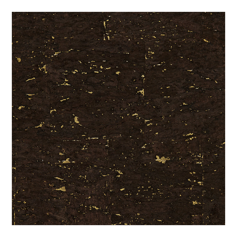 Natural Textures Abstract Wallpaper Roll, Espresso/Gold