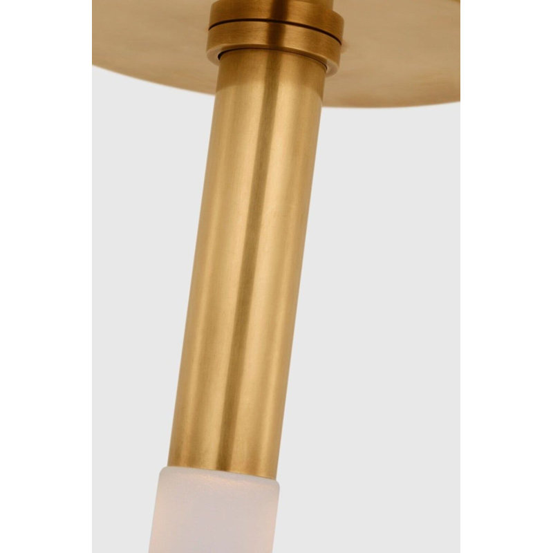 Rousseau 1 - Light LED Flush Mount, Antique Brass