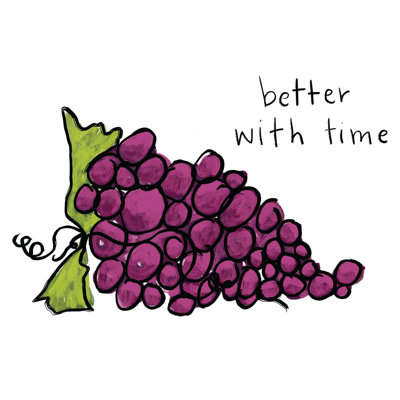 Better with Time Grapes - Painting Print
