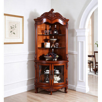 25.59 " L Birch Solid Wood Bar Cabinet