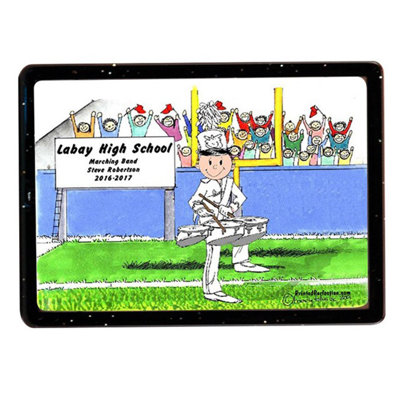 Personalized Band, Three Drum - Male Acrylic Magnet - Great Gift!