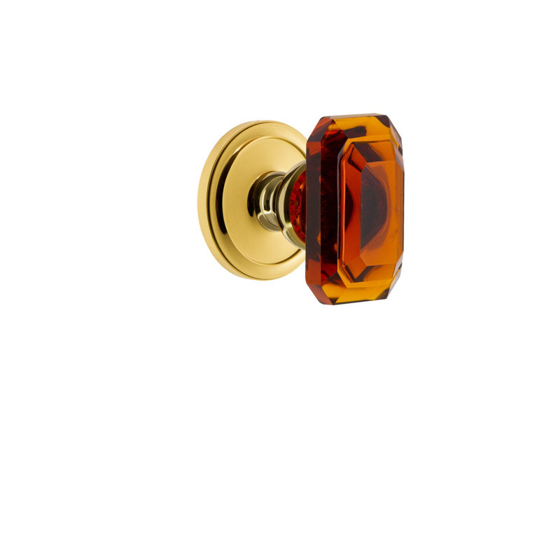 Bouton de porte Grandette Circulaire Rosette, 2 3/4", Laiton poli