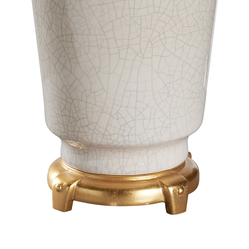 Coastal Lamp- Crackled Snow