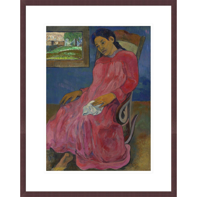 FaATHUMA (Mélancolique) par Paul Gauguin - Estampe numérique encadrée, H 21,75 po x l 17,29 po