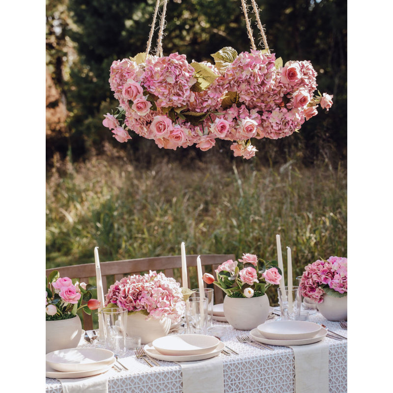Lustre de jardin Virelia RealTouch, Rose