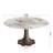 Round Stone Top With 360° Circular Rotating Lazy Susan Solid Wood Base Dining Table For 6-10-929940183-929940170-929940171