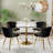 Marble Top Pedestal Dining Set-941086557-941086530