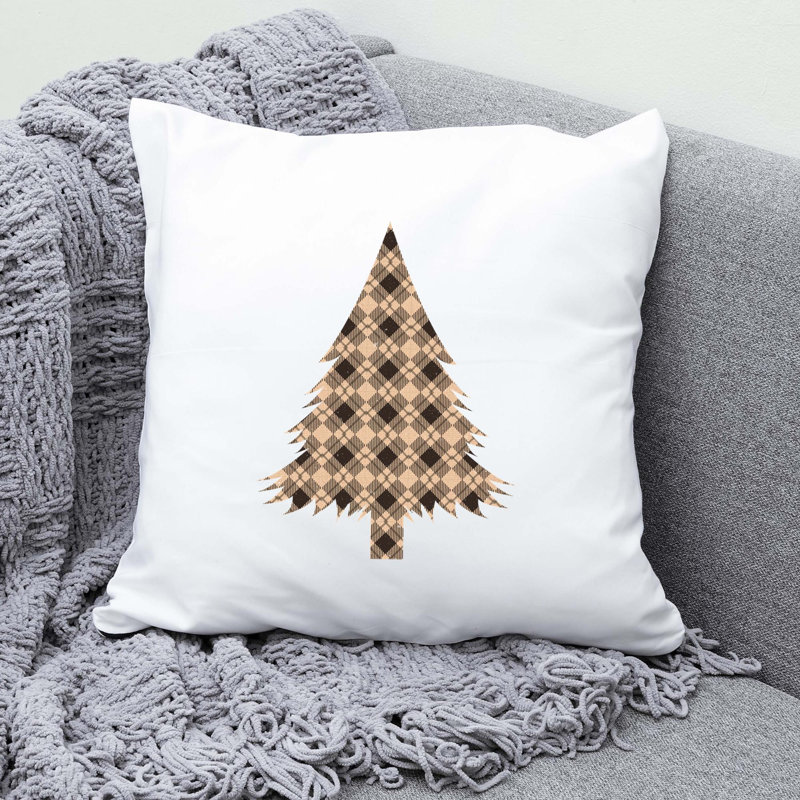 Christmas8_3 Polyester/Polyester Blend Reversible Throw Pillow, 14" x 14"