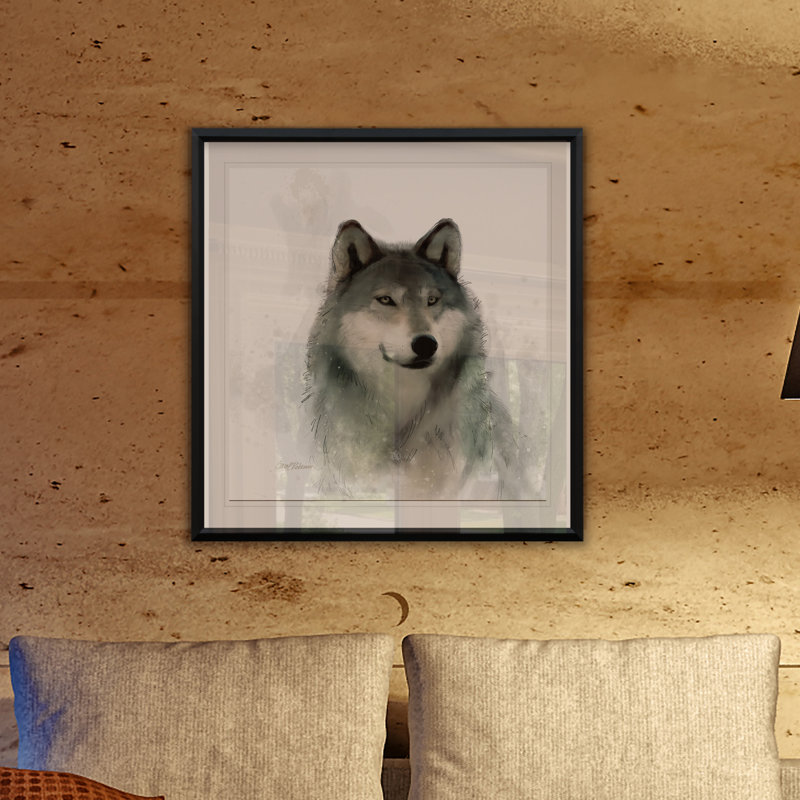 Rainsoft loup - reproduction de cadre photo, H 22,5 po x l 22,5 po x P 1,5 po