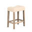 Table de bar rectangulaire avec fonction de charge électrique et sièges confortables, chaise brune en simili grain de bois
