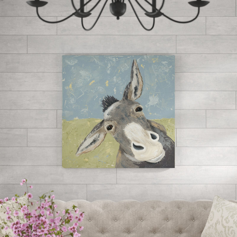 Farm Life-Mule by Jade Reynolds - Painting, 91cm H x 91cm W, Wrapped Canvas