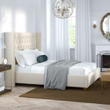 Holmes Upholstered Wingback Bed