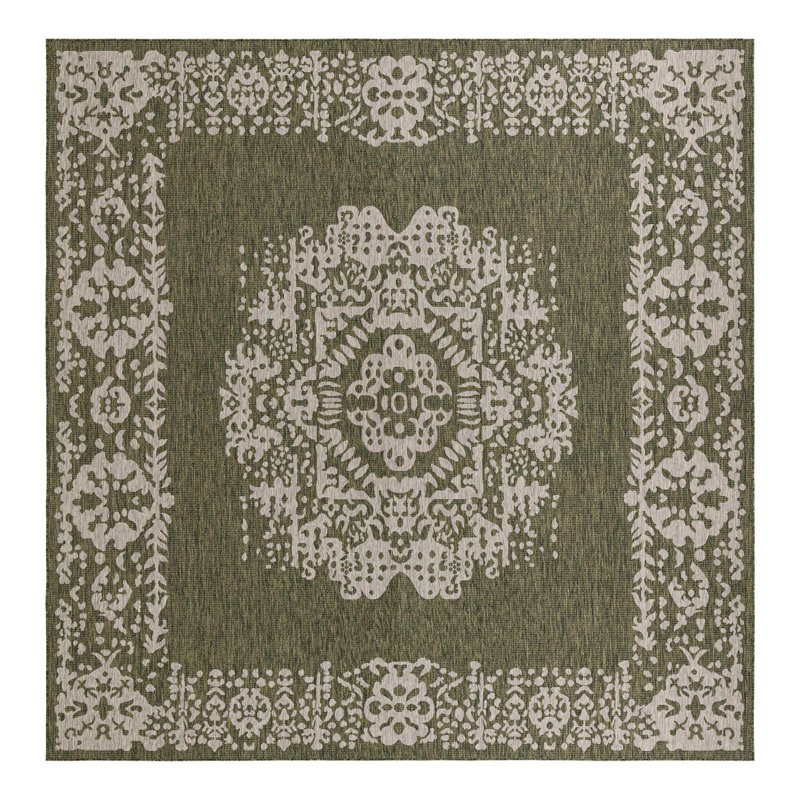 Cowie Green/Gray Rug, Square 7'10"