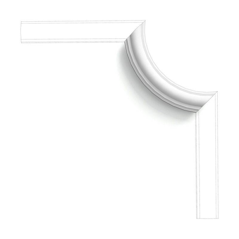 Rail pour chaise h 7,5 po x l 7,5 po x p 0,75 po curve