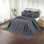 Couverture à grand tissage gaufré gris foncé-119070201-119070209