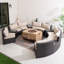 Ensemble de conversation modulaire en rotin pour 8 personnes avec coussins-1423468742
