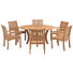 Teak Wood Dining Set Including Round Sun Table With Abacho Arm Chairs