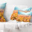 Coussin d’été floral avec une belle oreiller lombaire à fleurs