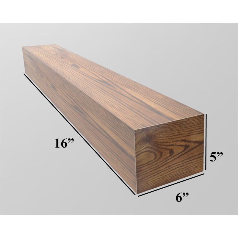 Emerald Lee 2 Piece Oak Floating Shelf, 5" H x 16" W x 6" D