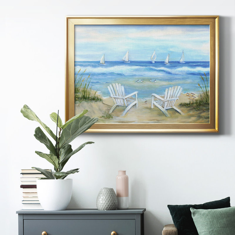 Seaside Escape - Reproduction de photo sur toile, Or, H 30,5 po x l 42,5 po x P 1 po