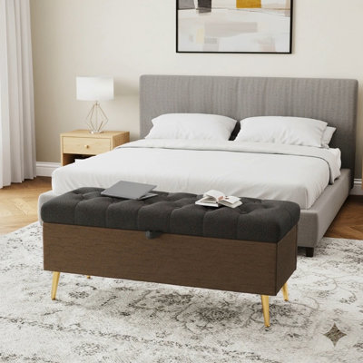 Upholstered Storage Bench With Lift-Top Lid