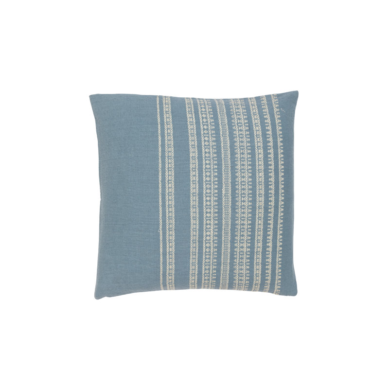BK Cornflower Blue/Shell Handwoven Pillow Cover
