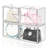 Plastic Handbag Storage Organizer For Closet, Small Acrylic Display Box For Handbag, Stackable Storage Boxes Bag Organizer With Magnetic Door For Purse Clutch Wallet Book Hats,(Clear/4 PCS)