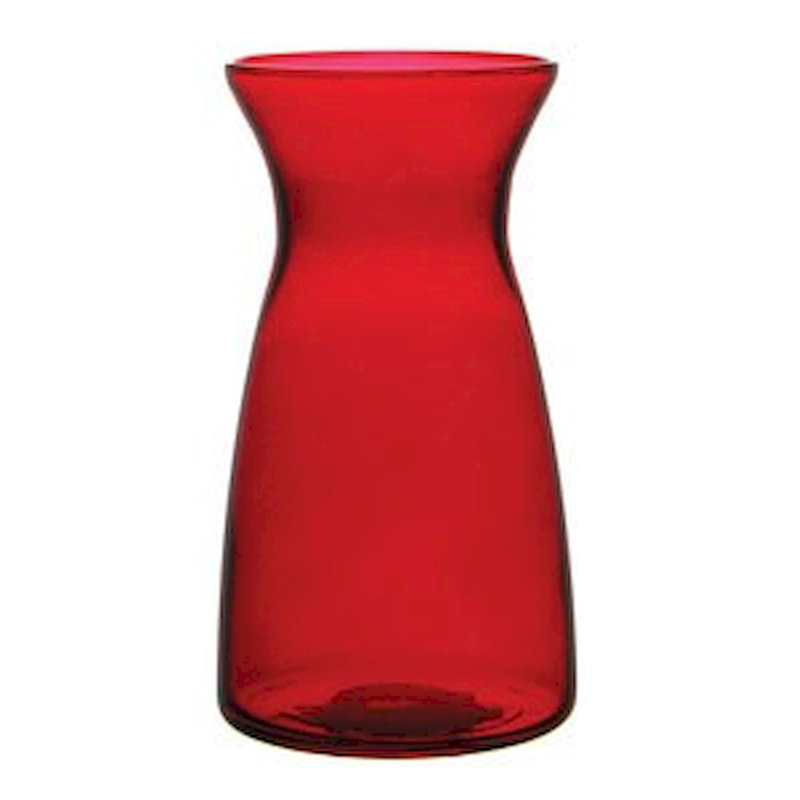 Haspel Glass Table Vase, Red