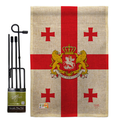 Double Sided 18.5'' H x 13'' W Polyester Flag Set