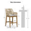 Tabouret de comptoir d'extérieur 24 po avec coussin imperméable Almontiser-1882266136