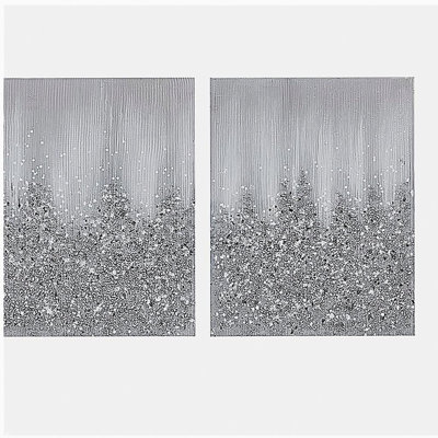 Heavily Embellished 2-piece Canvas Wall Art Set