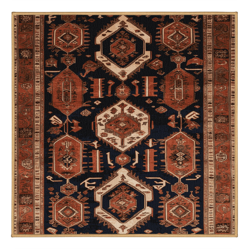 Tapis brun lavable à la machine, Carré 4 pi