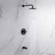 Rainfall Pressure-Balanced Tub and Shower Faucet with Rough-in Valve