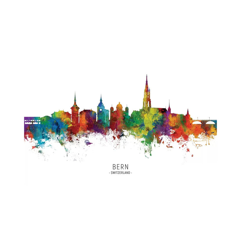 Bern Switzerland Skyline by Michael Tompsett - Wrapped Canvas Print, 20.32 cm H x 30.48 cm W