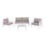 Ensemble de conversation pour patio 5 pièces, mobilier modulaire d'extérieur moderne avec coussins épais et imperméables et table basse carrée-438426089-438426091