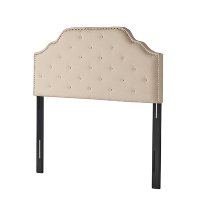 Tufted Upholstered Headboard With Durable Metal Legs