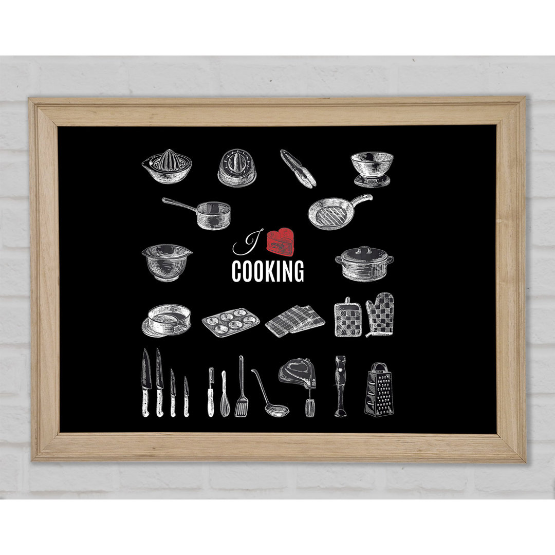 I Love Cooking 2 - Einzelne Bilderrahmen Kunstdrucke