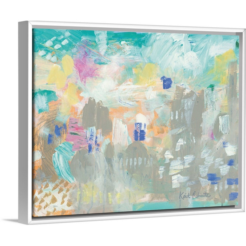 Reproduction d’art sur toile, "empreintes dans le sable" par Kait Roberts, Toile blanche encadrée