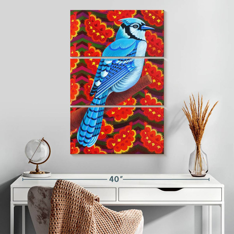 Geai bleu Brampt, H 32 po x l 20 po