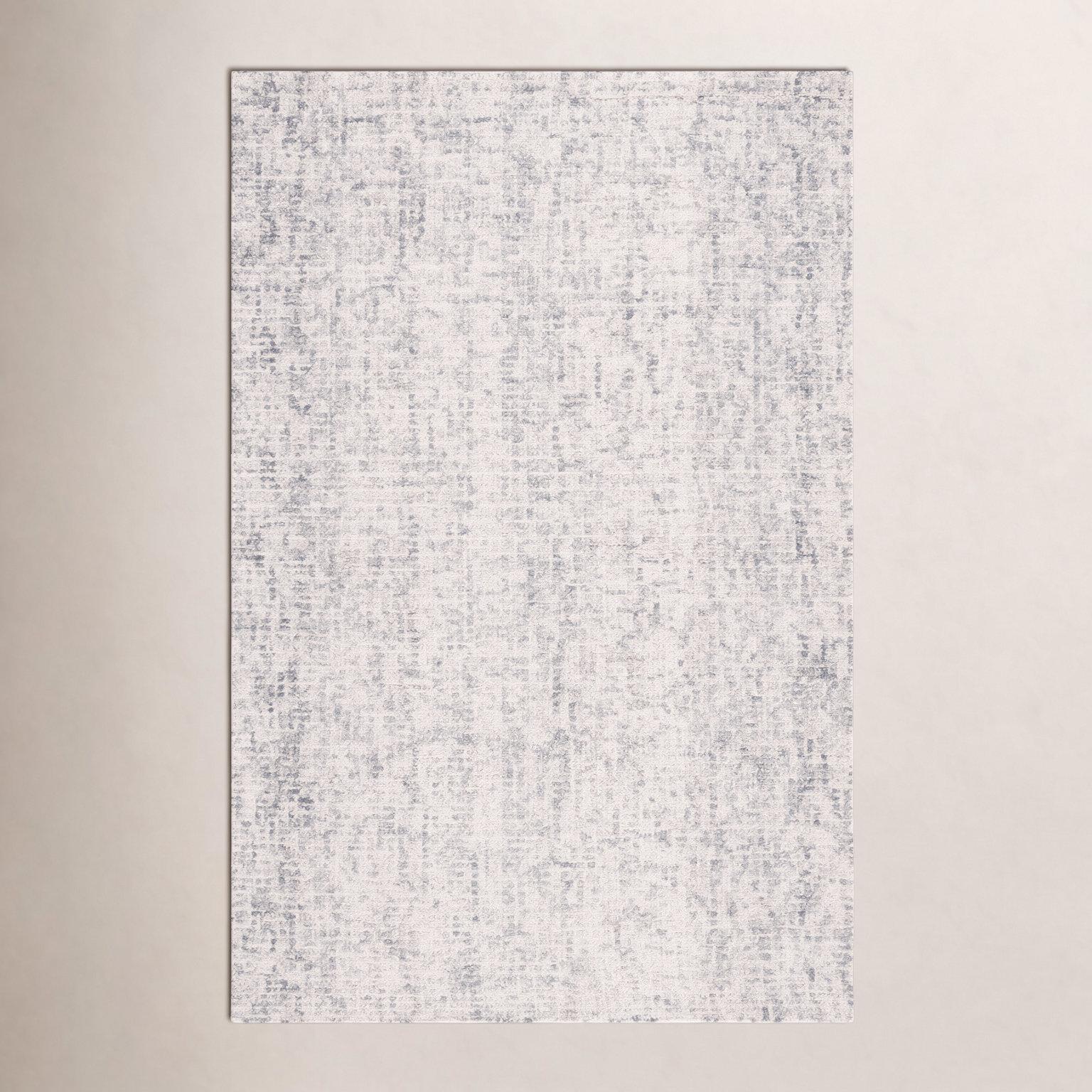 Evett Gray Ivory Hand-Woven Abstract Rug, Rectangle 4' x 6'