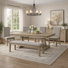 Hewitt Transitional Wire-Brushed Gray Dining Set