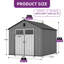 Remise de rangement extérieure 8 x 10 pi avec plancher-111154438